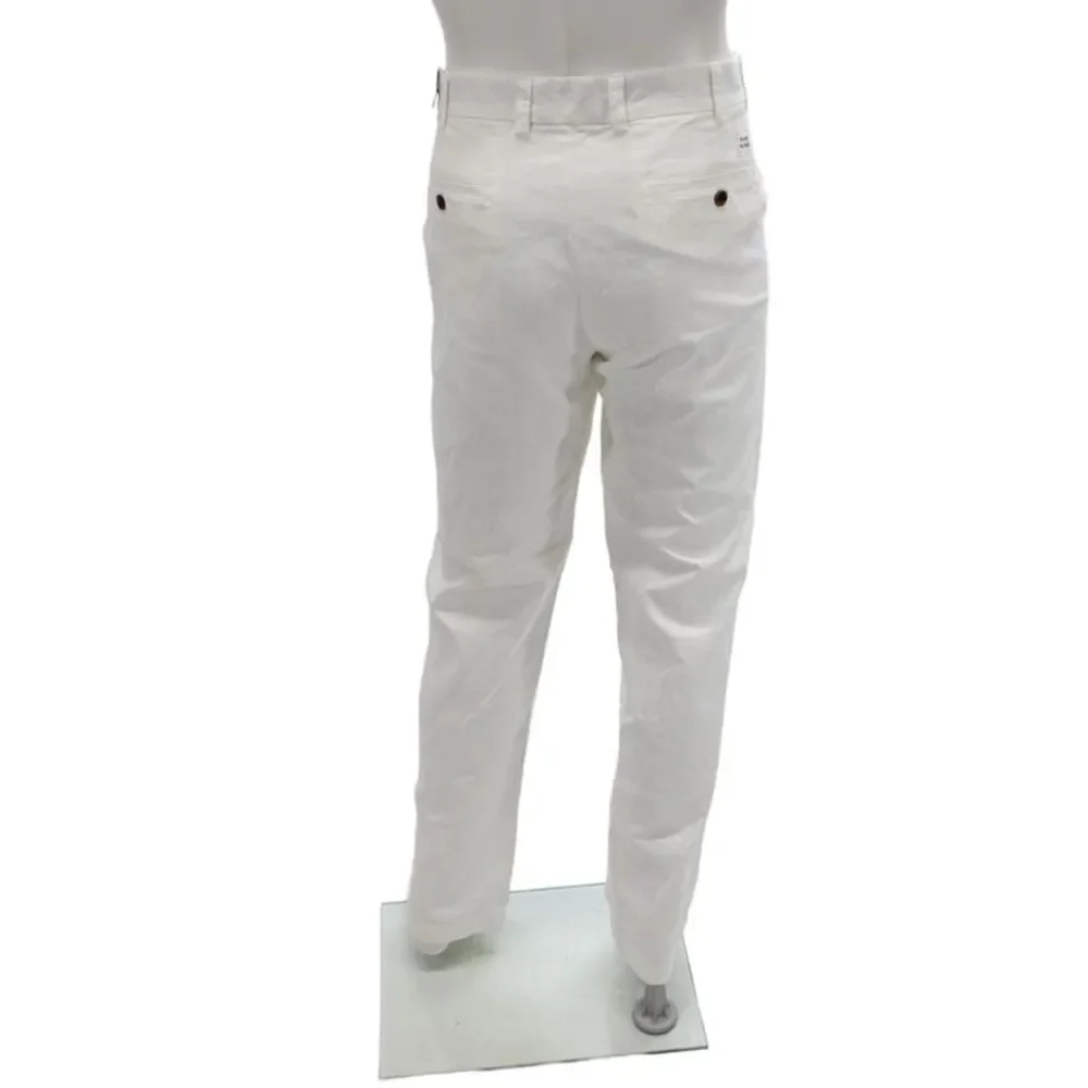 Brooks Brothers Mens White Chino Pants 100% Cotton Button Size L